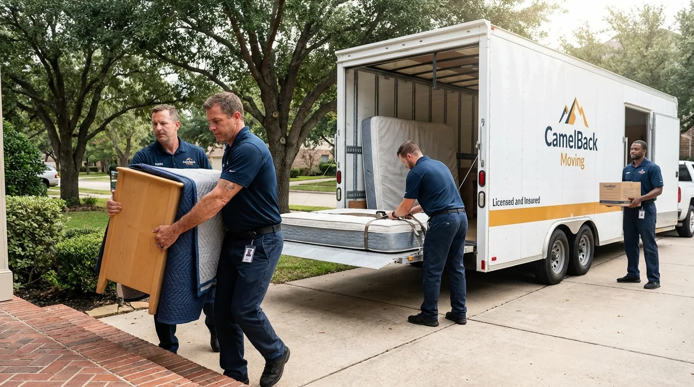 Crew loading residential truck for cross-state move from Jenkins, KY