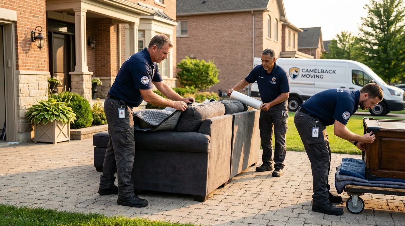 Large estate moving crew wrapping furniture in Jenkins, KY
